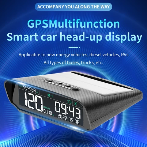 Цифровой спидометр X100 на солнечной батарее, автомобильный одометр с GPS, спидометром, одометром, превышением скорости, сигнализацией высоты, зарядкой от USB и солнечной батареей
