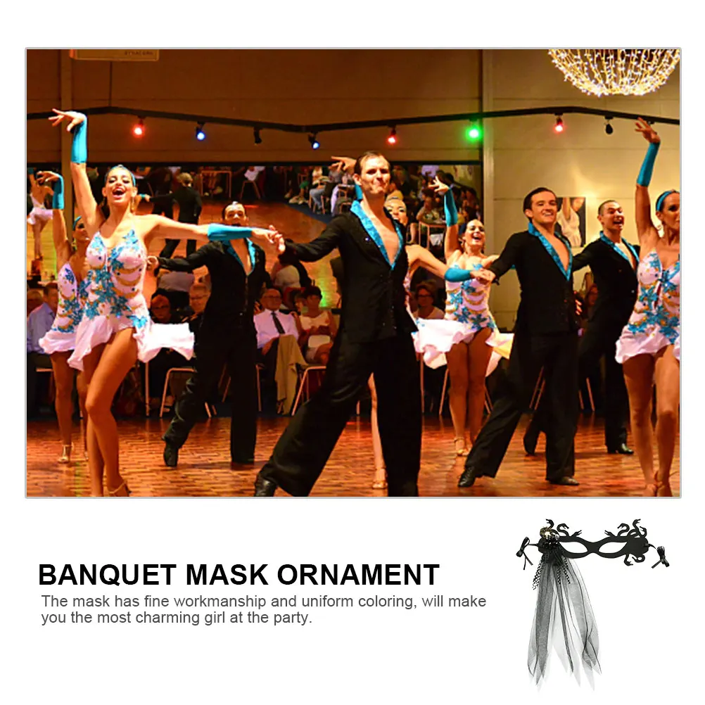 

Elegant Felt Half Face Gauze Snake Mask Costume Party Cosplay Performance Prop For Women Banquet Festival Masquerade Decor