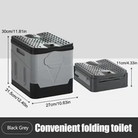 Outdoor Toilet Portable Camping Emergency Folding Toilet Strong Bearing Capacity Trash Can Car Toilet Bucket For Adults & Kids 6