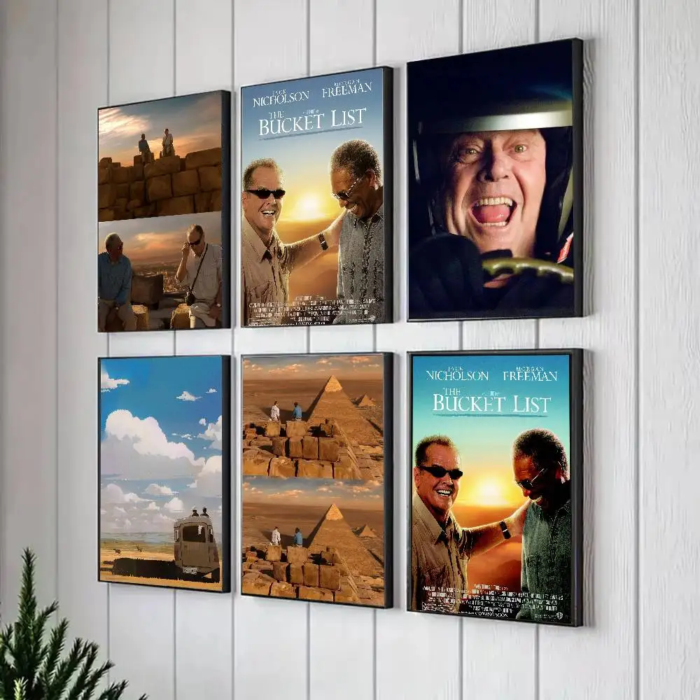 The Bucket List Movie Poster Art Sticky Wall Waterproof Home Living Room Bedroom Bar Aesthetic Decoration