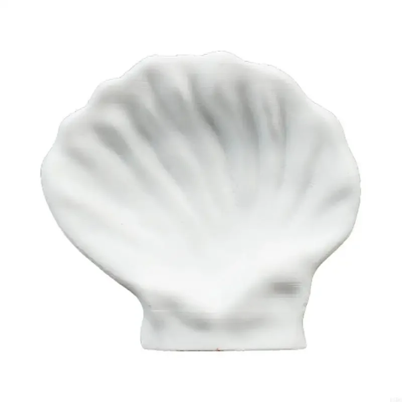 Floating White Seashells Ornament With Secure Suction Cup Fish Tanks Resting
