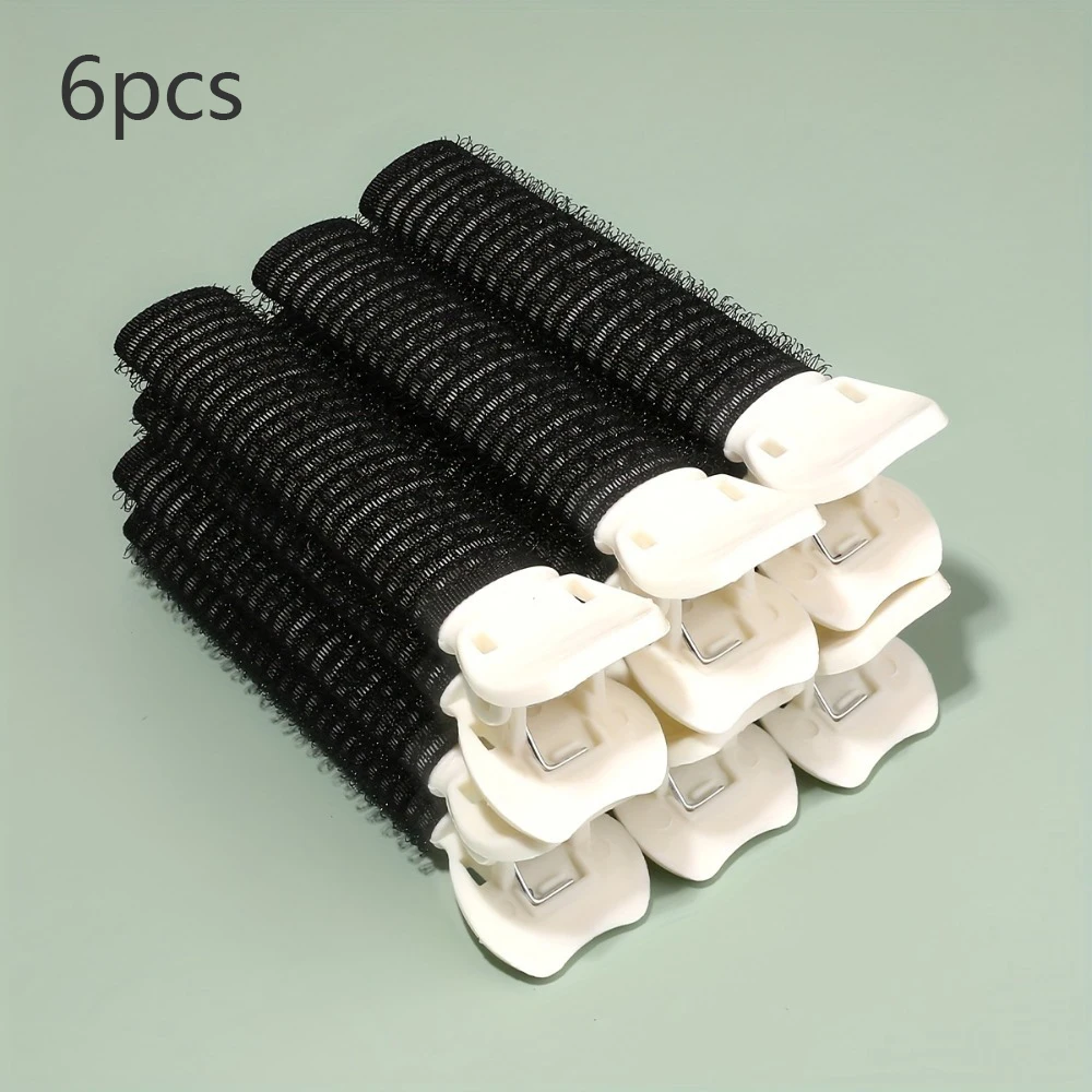 

6Pcs Self Grip Hair Rollers Set No Heat Velcro Hair Curlers Clips Volumizing Rollers Women Salon-Quality DIY Hairstyling Tools