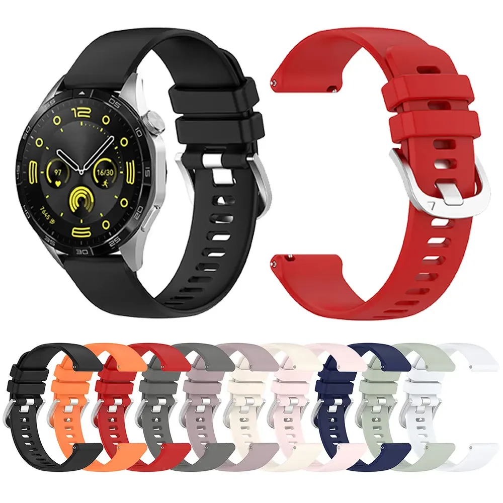 Watch Strap Band For Huawei Watch GT4 41MM 46MM Liquid Silica Gel Wristband Silicone Bracelet For Samsung  galaxy watch3 45MM