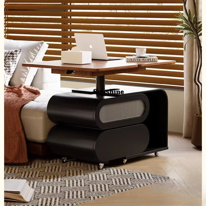 

TDLifting and folding multifunctional sofa side cabinet living room balcony solid wood coffee table