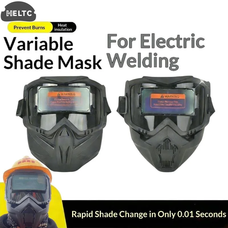 Anti-splashing Auto Darkening Welding Helmet True Color Dimming Electric Welding Mask Full Face Protective Weld Work Protective