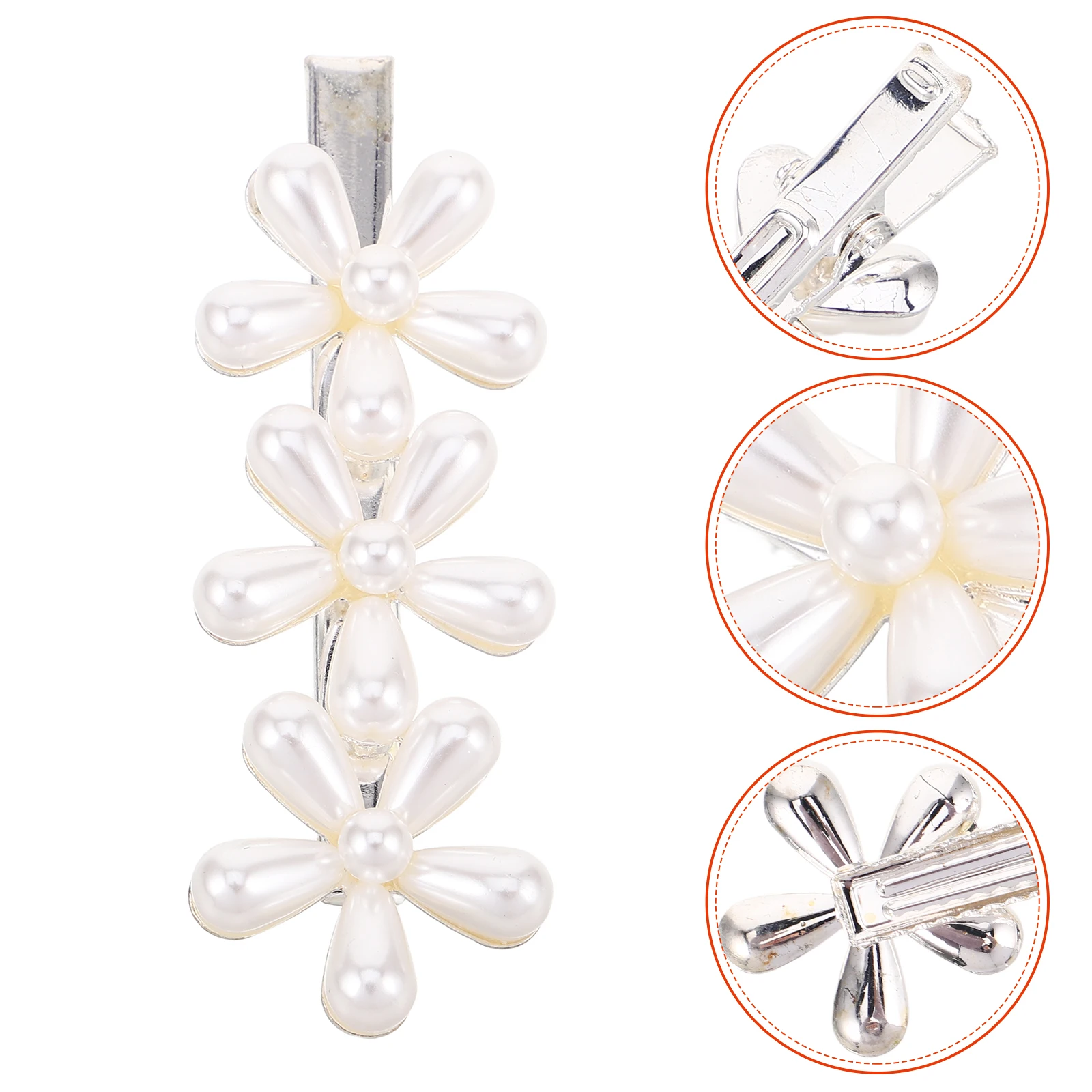 

Sunflower Clip Barrettes Flower Pearl Vintage Alligator Clips Non-Slip Styling Cute Hair Accessories For Women Lightweight