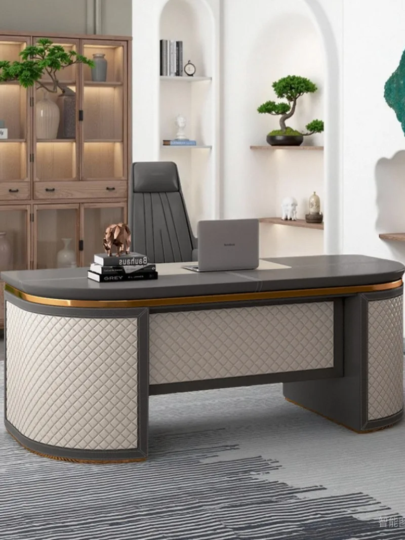 light luxury desk, simple modern fashion, computer writing, office desk and chair, home study furniture combination