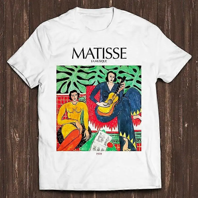 

Matisse Aesthetic La Music Painting Art Meme Унисекс Ретро Gamer Культовый фильм Музыка Топ Крутая подарочная футболка-Hkk305