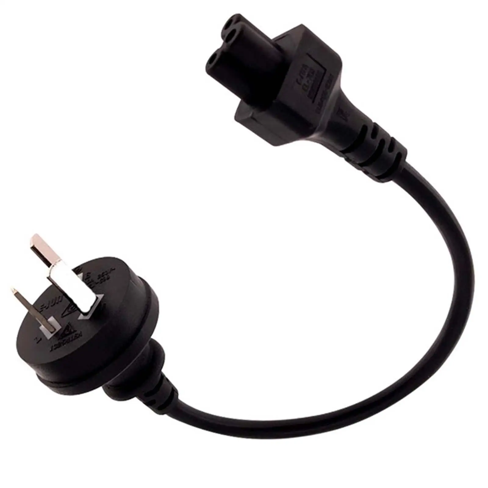 PVC Extension Cable AU Plug to C5 Female Power Cord Stable Conductivity for Desktop Electronics