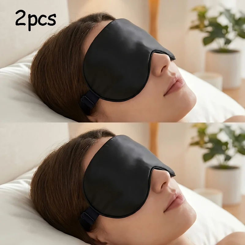 2-Pack Cool And Comfortable Eye Mask Soft And Breathable Shading Eye Patch Yoga Relaxation Masks Couple Sleeping Blindfold Set