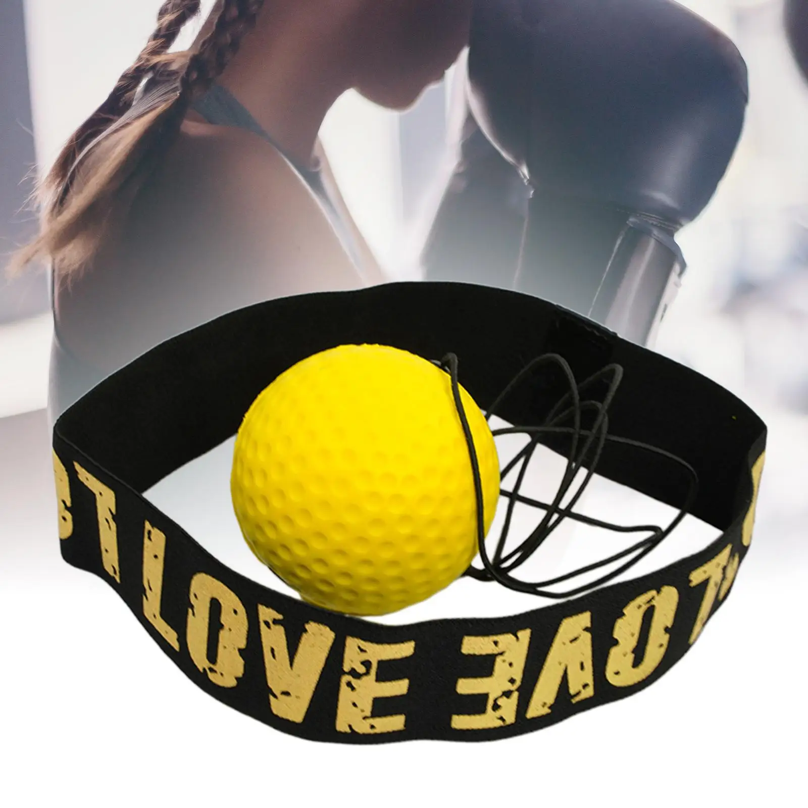 MMA Reaction Reflex Ball Headband Adjustable Fit Easy Setup Exercise Set for Home Gym Activity