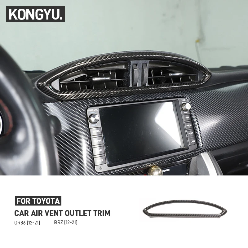 

Car Carbon Fiber Central Air Conditioning Outlet Frame Trim Cover Strip For Toyota GR86 86 For Subaru BRZ 2012-2021 Accessories