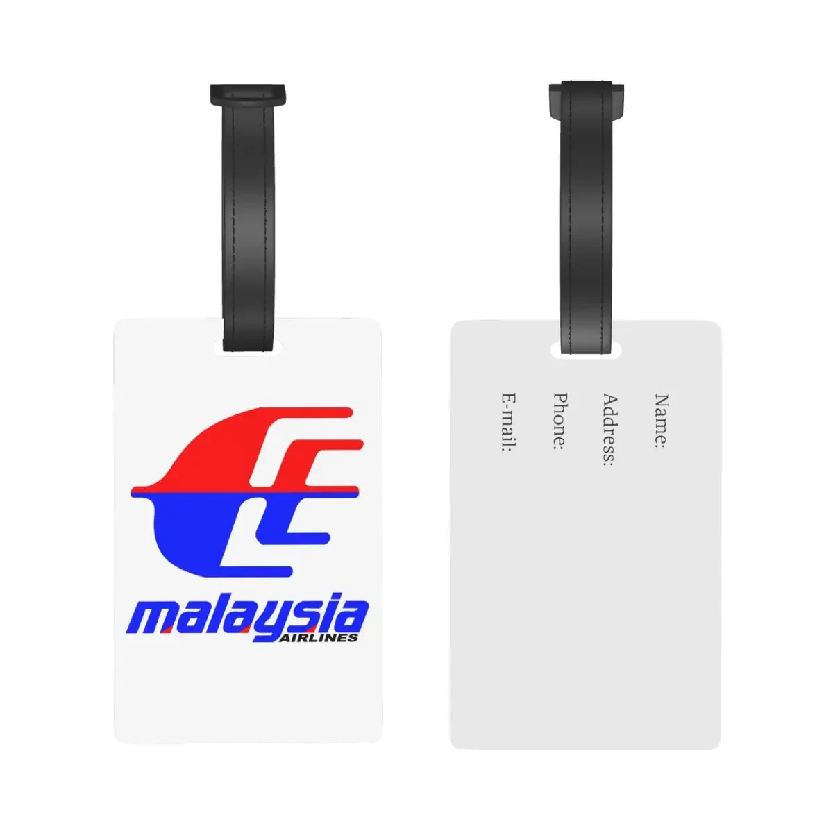 มาเลเซียแอร์ไลน์แท็กกระเป๋าเดินทางกระเป๋าเดินทางอุปกรณ์เสริม PVC น่ารัก Baggage Boarding Tag แบบพกพาผู้ถือป้าย ID ชื่อที่อยู่