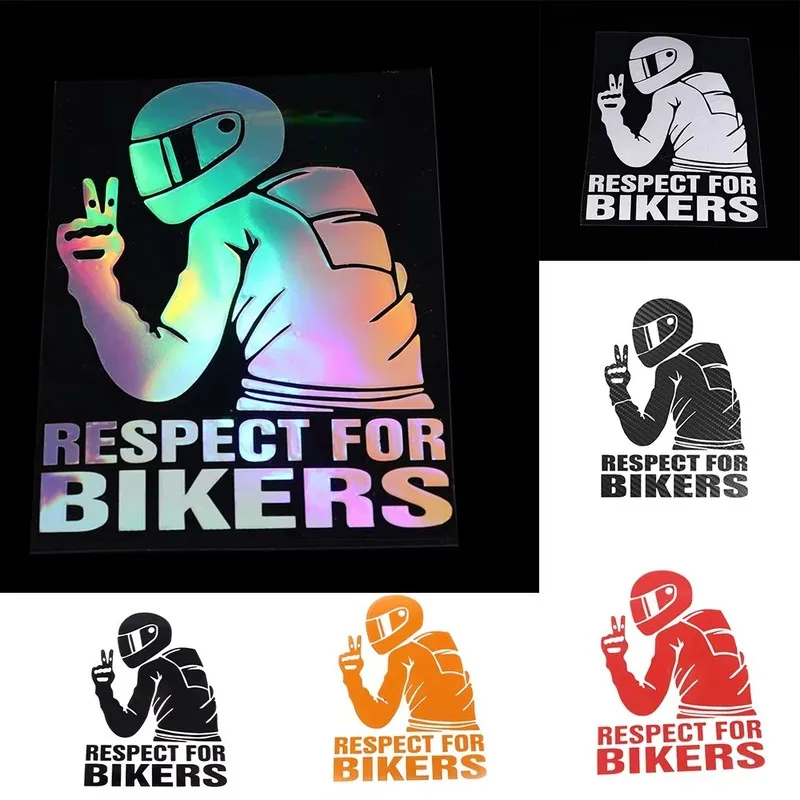 Various Sizes Respect For Bikers Car Sticker Waterproof Sticker Decal Funny Vinyl Bike Motorcycle Auto Car Styling Decoration