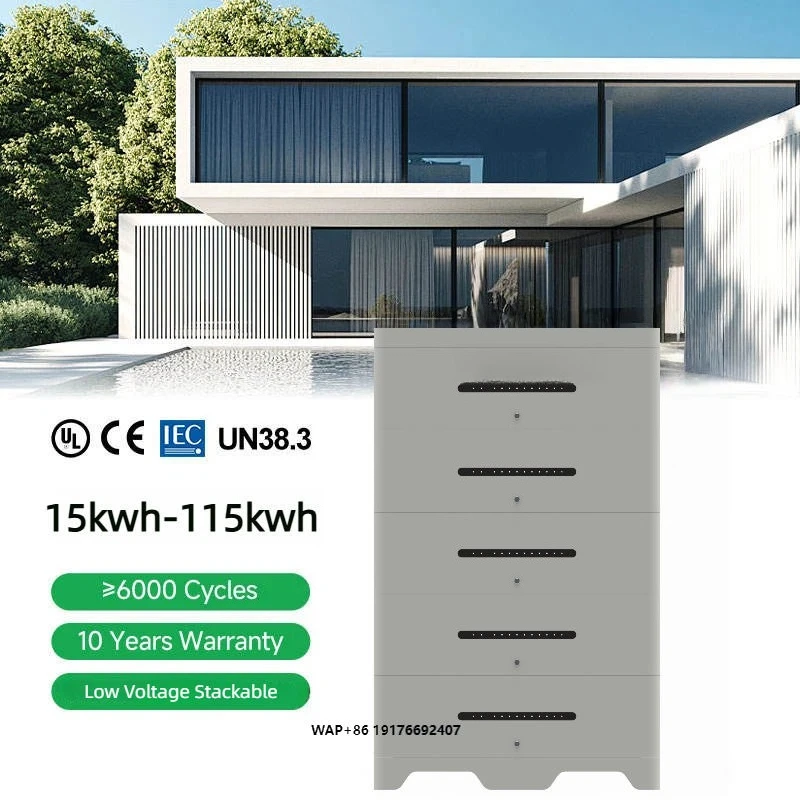 LuminovaSolar 15-50kWh Stackable Low Voltage Solid State Lithium Lifepo4 Solar Battery IP55 Protection 10-Year Warranty for Home