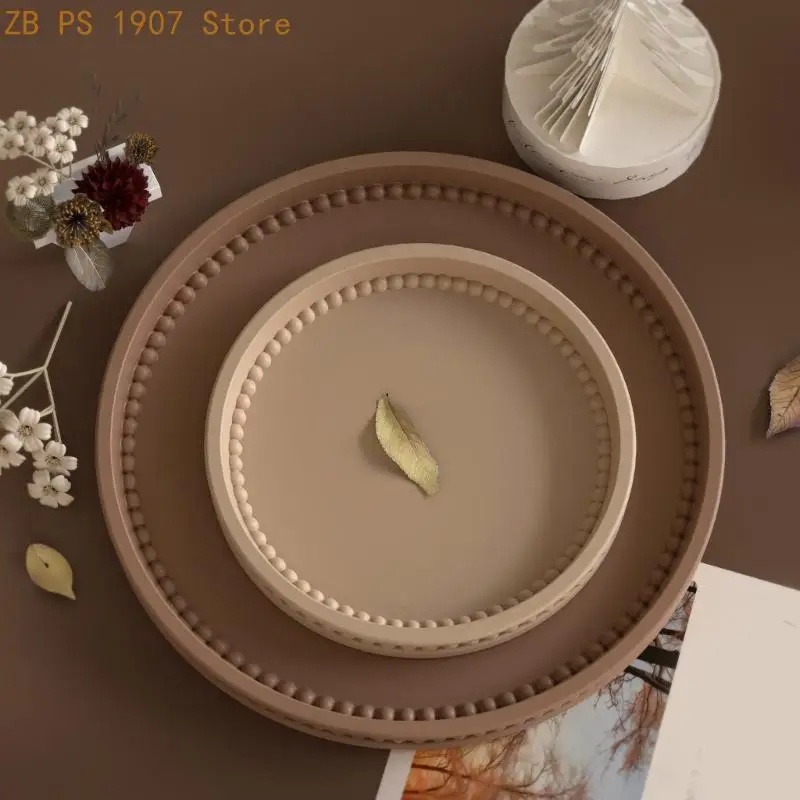 Large Capacity Designs Love Round Plate Tray Craft from Silicone Portable for Restaurant Service And Holiday Decorations 55KA