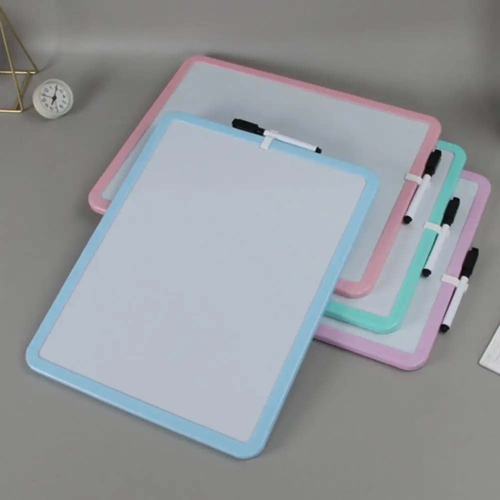 Portable Whiteboard Easy Clean Whiteboard Small Dry Erase Whiteboard 14 X 11 Double-sided Mini White Board with Marker for Home