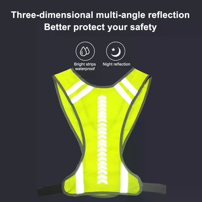 Motorcycle Safety Jacket Visible Reflective Vest Working Clothes Night Security Running Cycling Coat