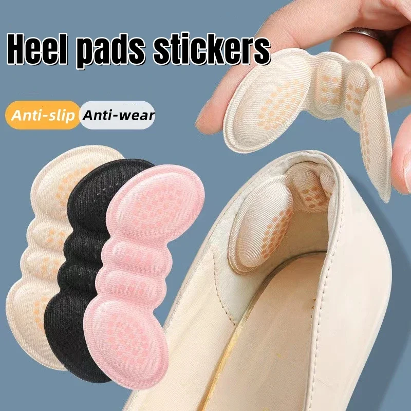 Frauen Einlegesohlen Fersenpolster für Sportschuhe Einstellbare Größe Rückenaufkleber Anti-Verschleiß-Fußpolster Kissen für High Heel Insert Pads