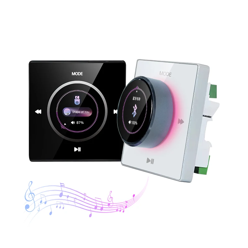 

Smart Home Theater Sound Amplifier with Touch Screen FM Radio for Bluetooth USB Wall-Mounted for Background Music Smart Host