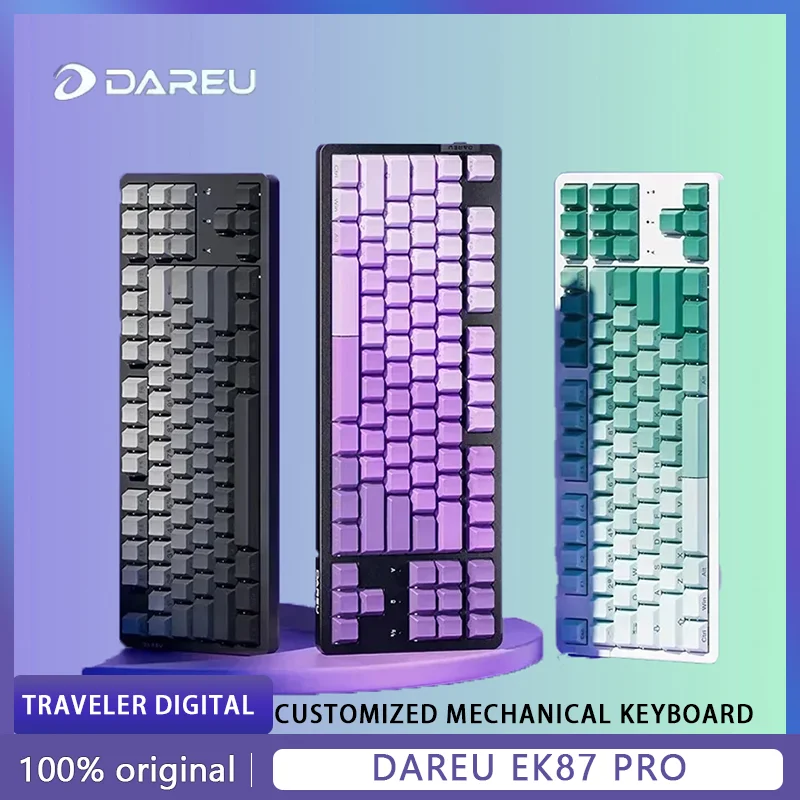 

Dareu Ek87 Pro Mechanical Keyboard 3-mode Wireless Bluetooth Hot-Swap Gasket RGB Low Latency E-Sports Game Gaming Keyboard