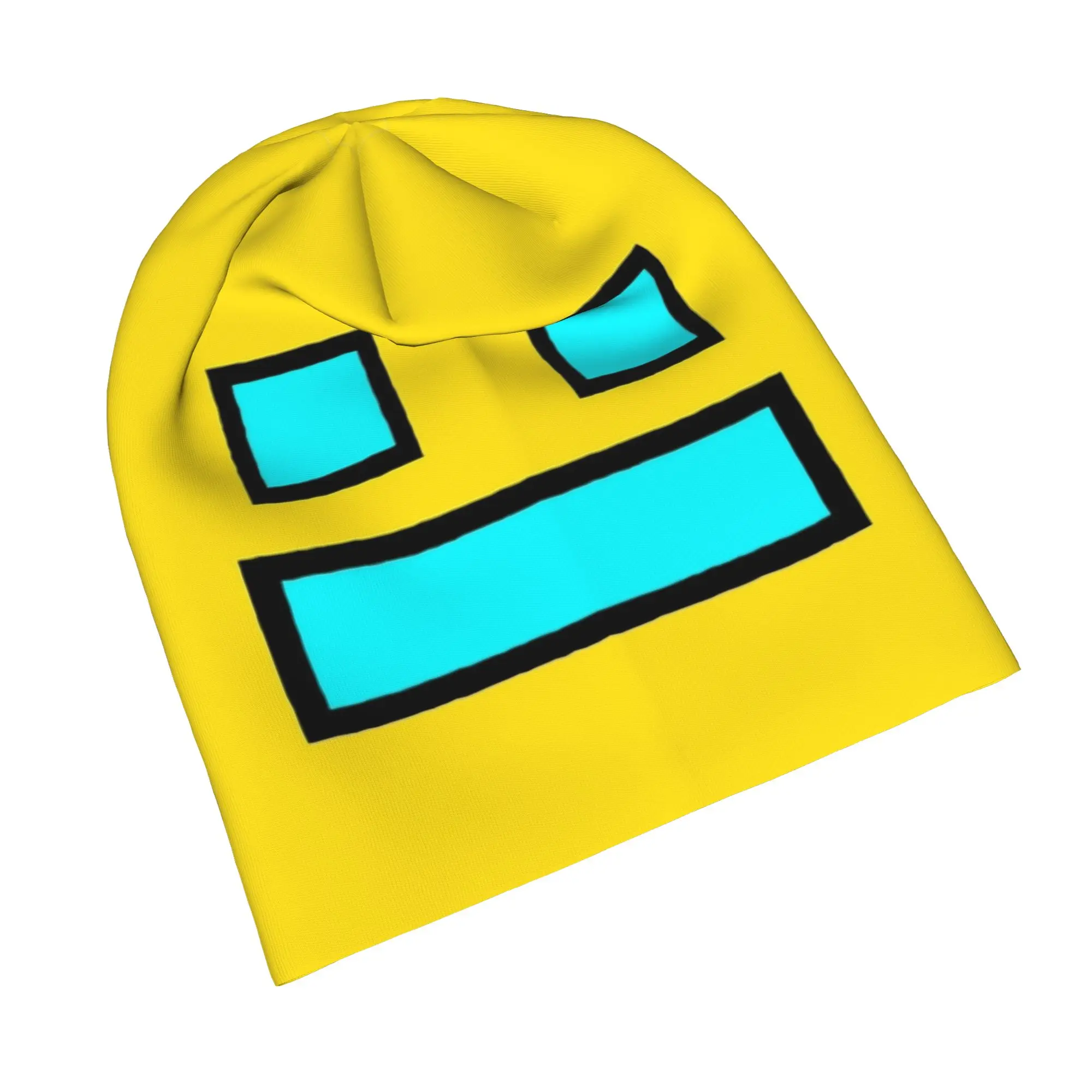 Geometric Dash Game Bonnet Hat Autumn Winter Outdoor Skullies Beanies Hats Geometry Dash for Men Women Warm Multifunction Cap