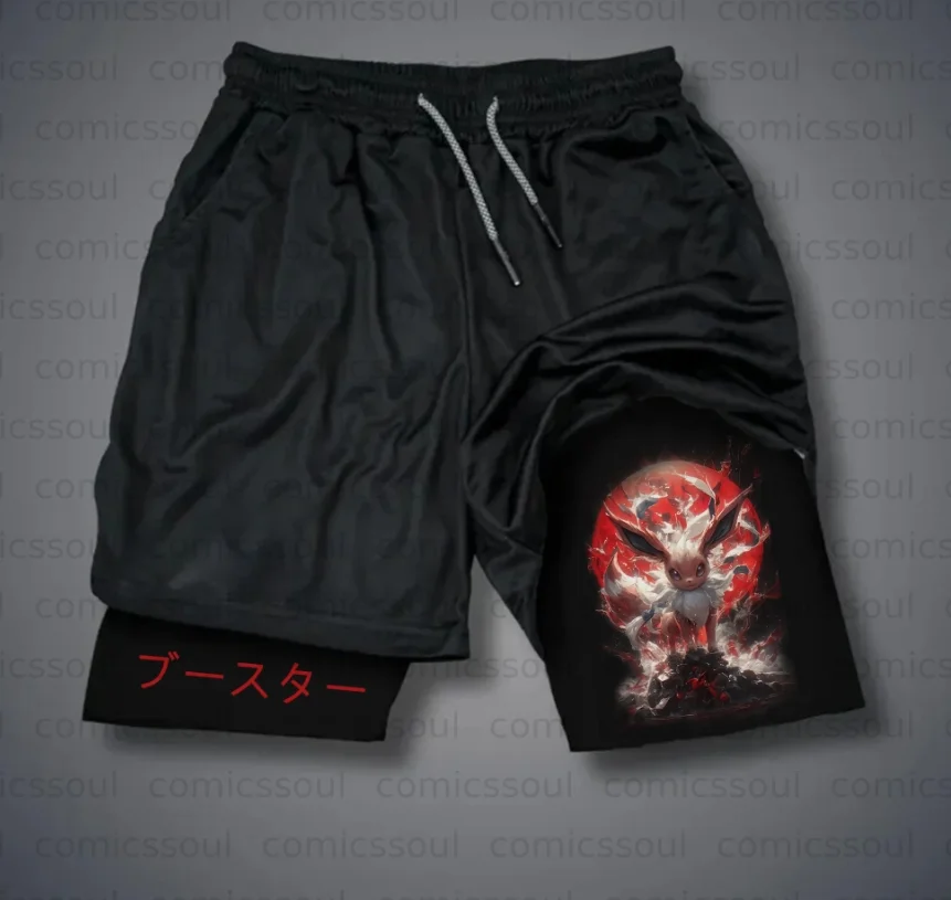 Offizielle Pokémon Anime Kollaboration Sportshorts - Badminton Anime Unisex Kei Style Retro Atmungsaktive Schnelltrocknende Shorts