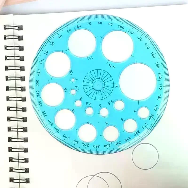 1/2/3Pcs Circles Drawing Shape Geometric Drawing Stencils Tools Multifunction Geometric Template Plastic Measuring Ruler