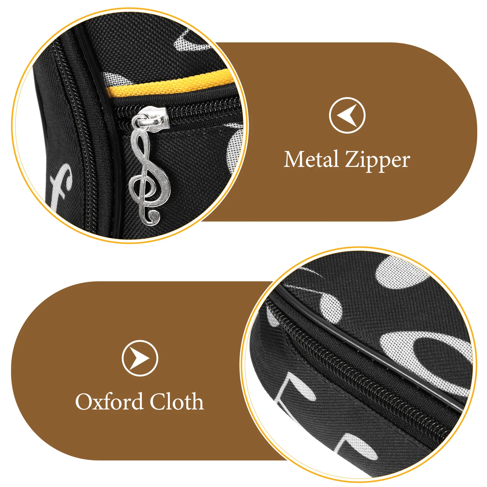 

Carrying Bag Ukulele Storage Organizers and Backpack Black Waterproof Oxford Cloth Pouch Child