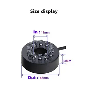 12V Unterwasser-Lichtring mit 12 LEDs für Pumpen, Tauchbrunnen, Teich, Garten – Detail 7