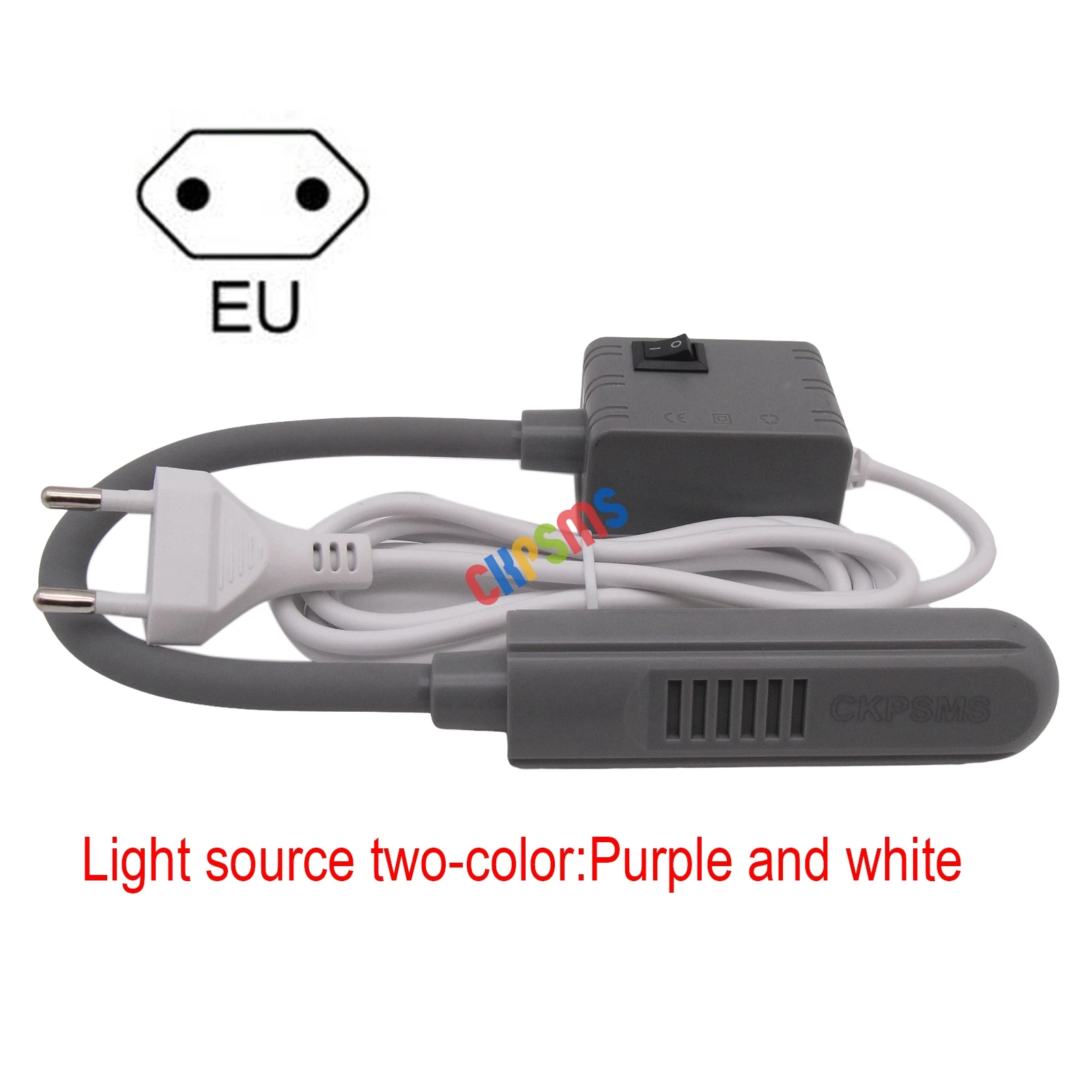 1PCS #TPN-30MP EU Plug Purple & White Two-color LED Light Gooseneck Working  Flex Magnetic Base