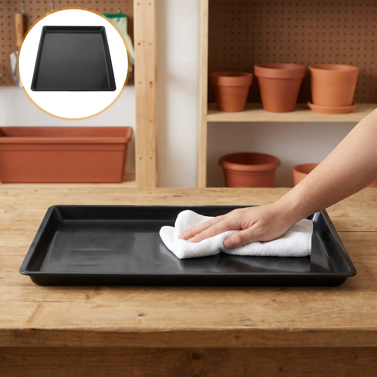 Dehumidifier Drip Tray Raised Edge Leakproof Condensation Pan Plastic Leak Prevention Mat Floor Protector 17x12.6