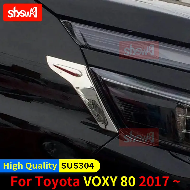 

2 Pcs Stainless Steel Chrome External Accessories For TOYOTA VOXY 80 2017 CAR SIDE HEADLIGHT LAMP TRIM COVER Styling