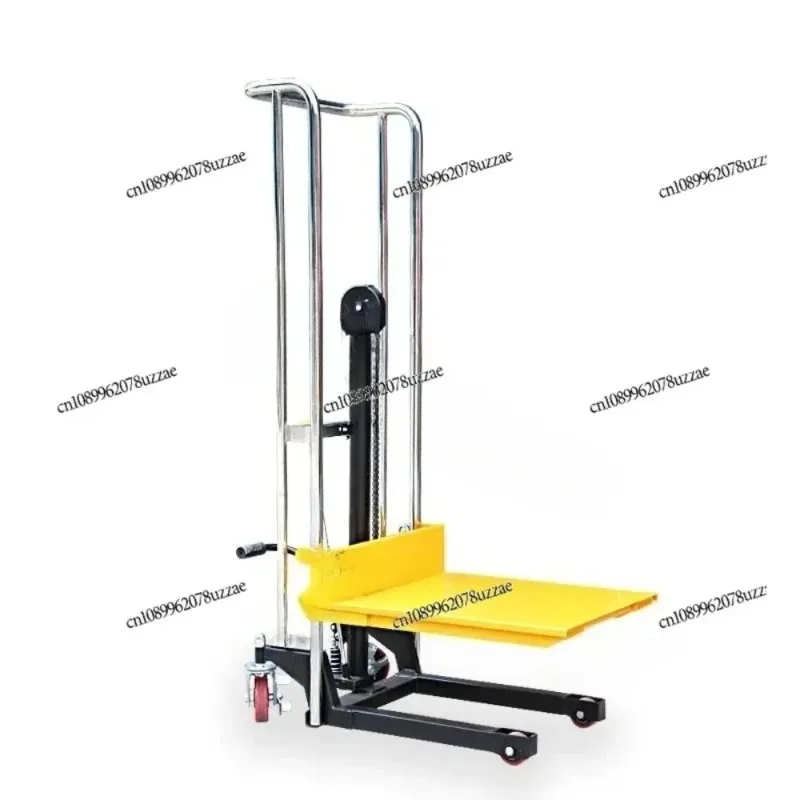 

400kg Forklift Manual Hydraulic Stacker Platform Lift Truck Light Luggage Cart Hydraulic Lift PS0415 Platform Load-Bearing