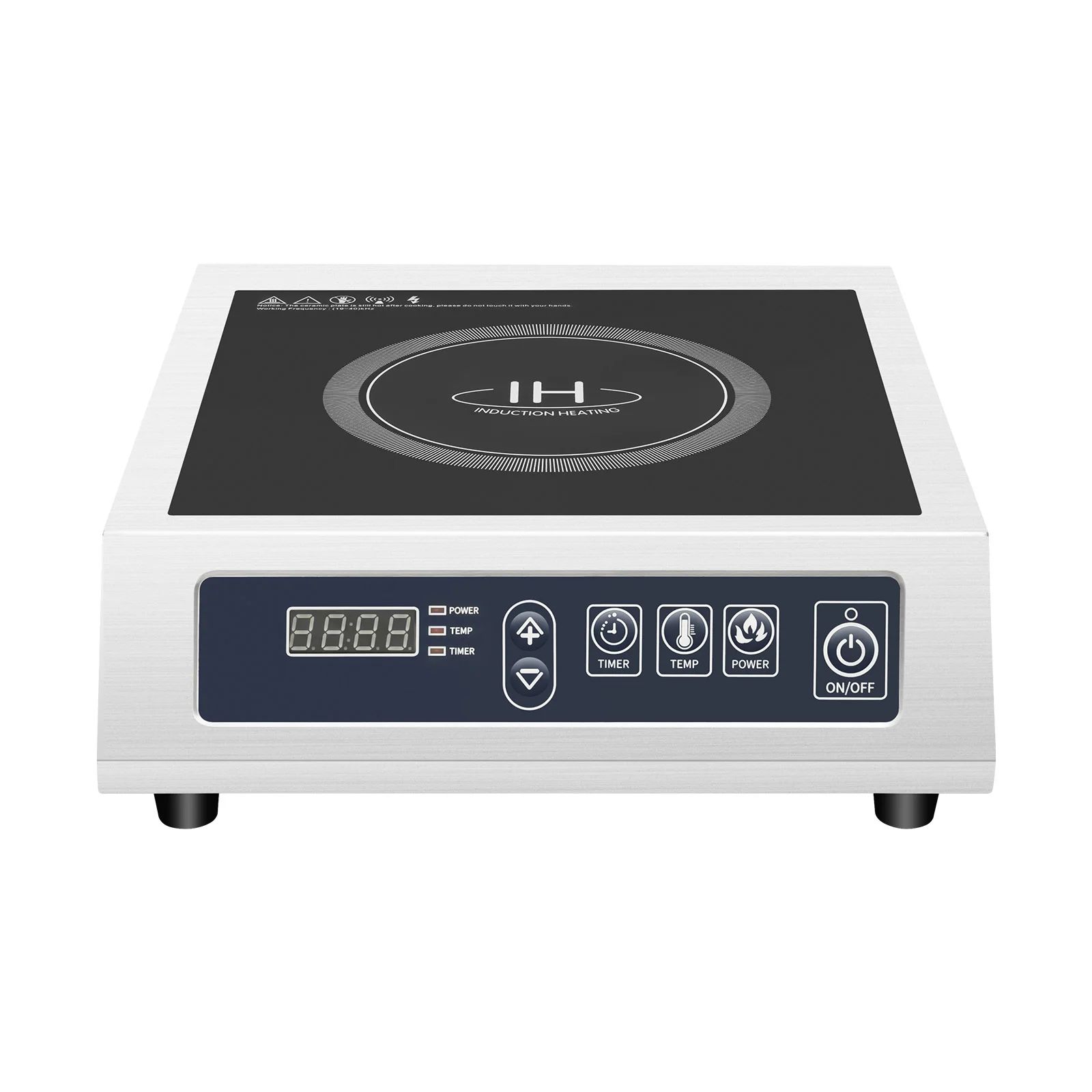 400–3500 W, professionelles Induktionskochfeld, Induktions-Elektrokochfeld, 11 Leistungsstufen, 60–300 ° C 24-Stunden-Timer, Überhitzungsschutz, Aufladen