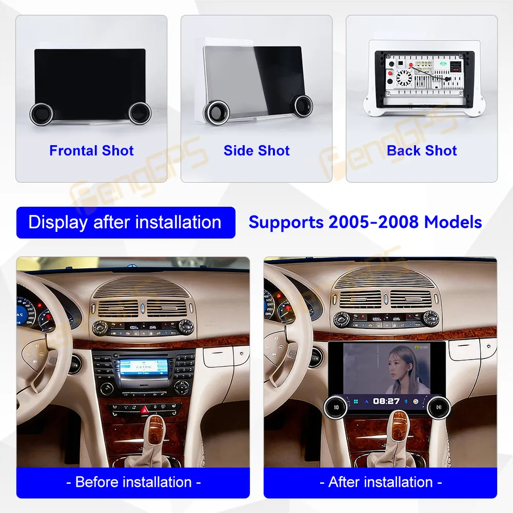 Car Accessories Radio For Mercedes-Benz E CLS W211 2005-2008 Android Auto GPS Navigation Multimedia Stereo Receiver Head Unit view 4