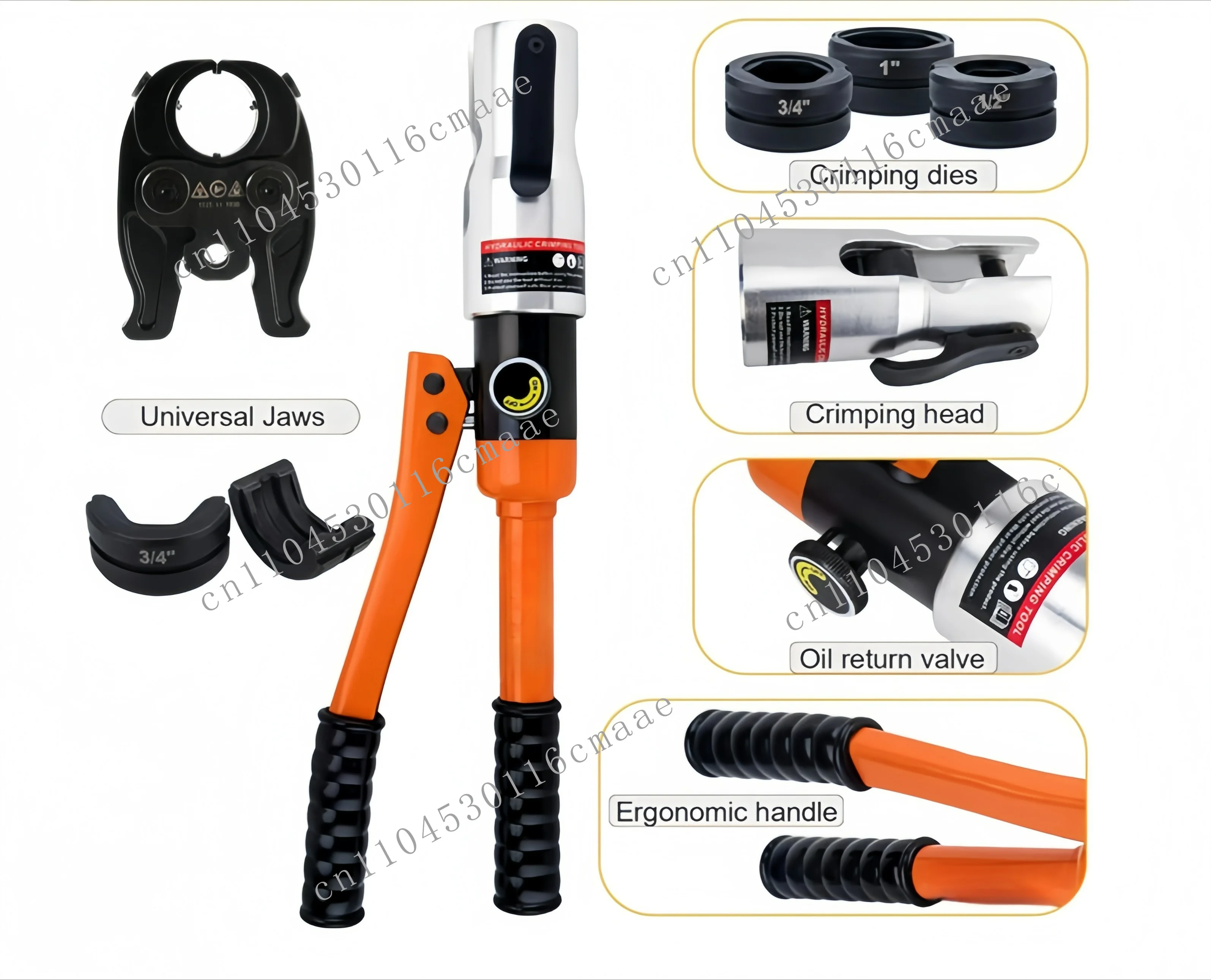 10T Portable Professional Press Stainless Steel Hand Hydraulic Tool for Crimping, Tubing, and Aluminum-Plastic Tubes