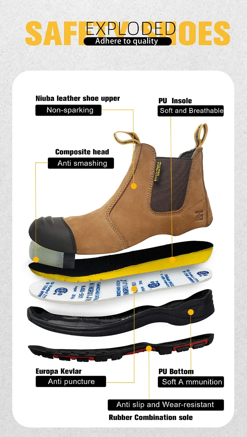 Imagem -05 - Sapatos de Segurança de Couro de Cano Alto Masculino Botas de Aço Antiperfurantes Resistente ao Desgaste Antipunção Tamanho Grande sem Renda Luxo