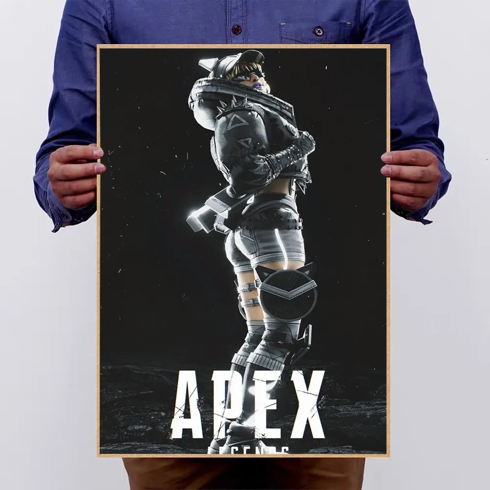 Game A-Apex Legends Poster No Framed Kraft Club Bar Paper Vintage Poster Wall Art Painting Bedroom Study Stickers