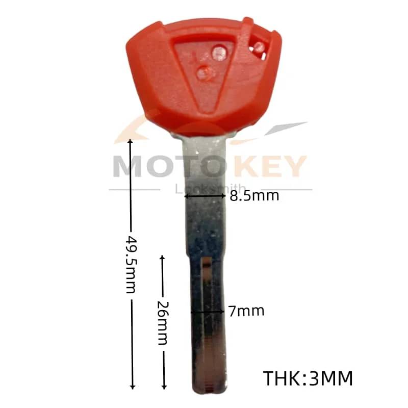 Motorcycle Uncut Blank Replacement Key Removable Chip Housing for Kawasaki Z800 Z900 Ninja 650 Z400 Z500