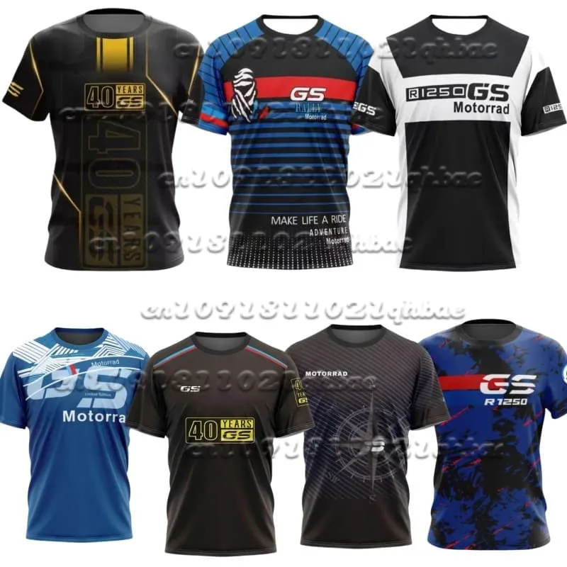 

BMW GS 40th Anniversary Motorcycle New Motorcycle T-shirt Adventure Men's Racing Team Quick Drying Breathable Racing Suit