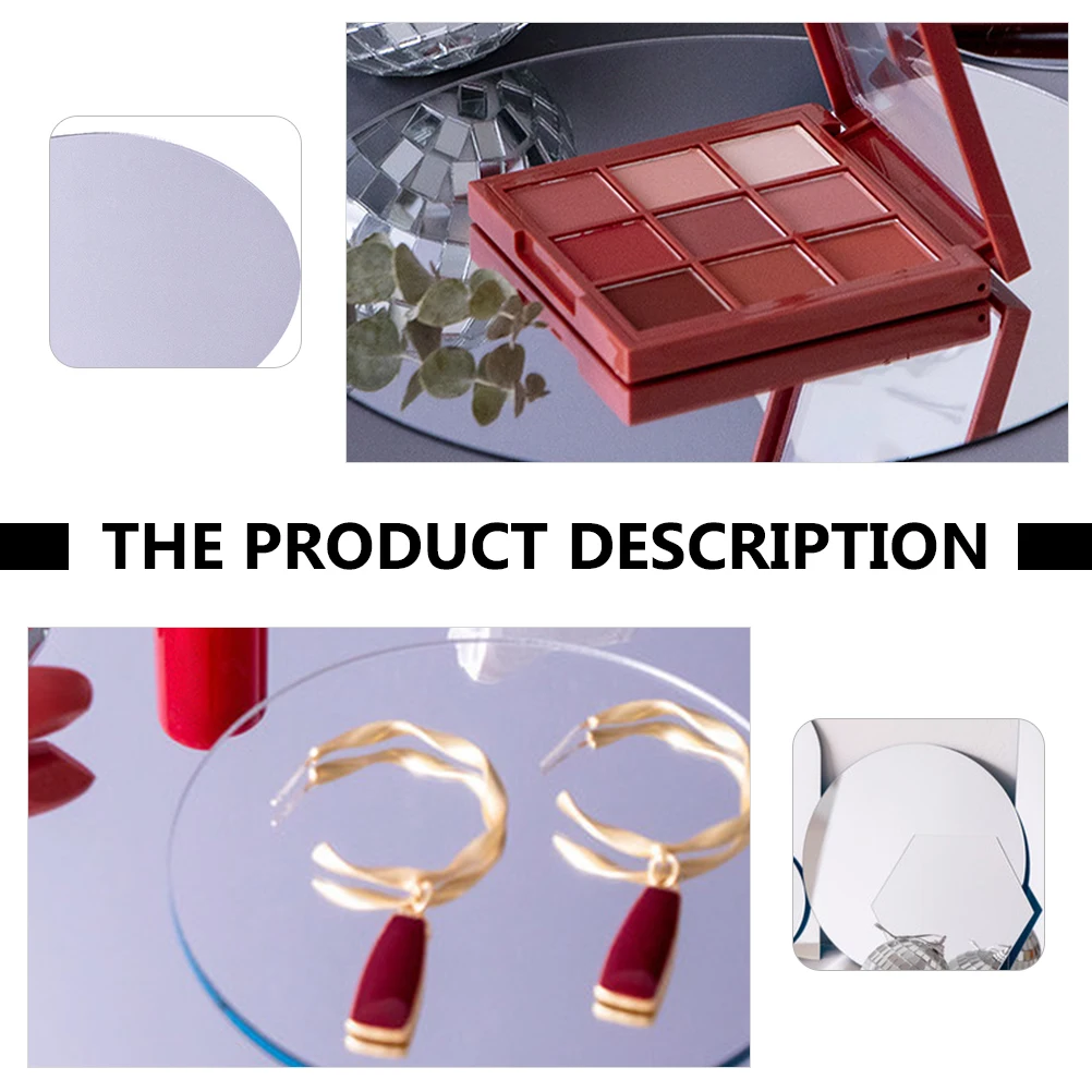 

2pcs Reflective Mirrors Photo Prop Jewelry Photography Background Props Waterproof Acrylic Decorative Studio