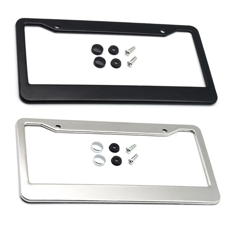 Auto Accessories Frame Cover with Screws Car Number Plate Holder for US Standard Number Plates License Plate Bracket