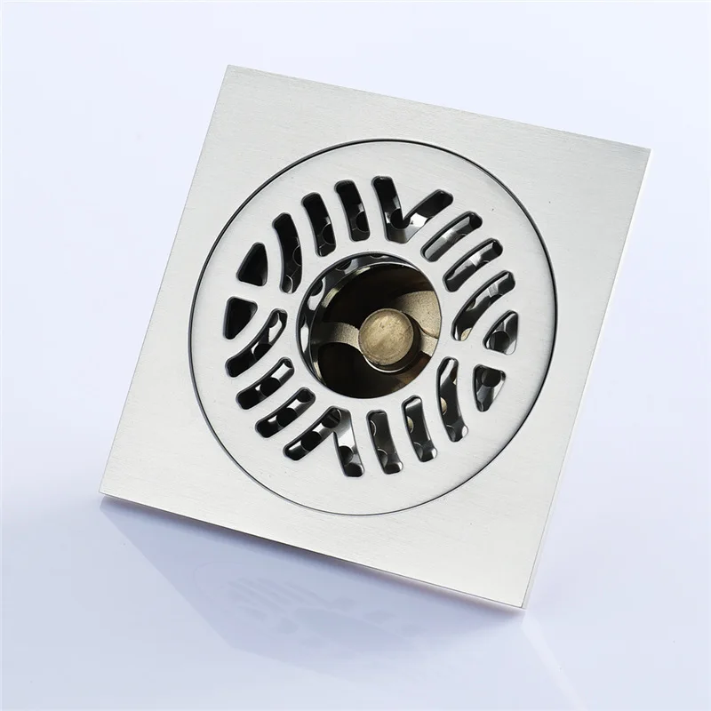 Brass copper brushed washing machine deodorant and anti-return water large flow floor drain