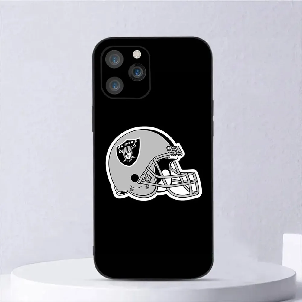 Oakland Raiders Phone Case For iPhone15,14,13,12,11,Pro,Max,Plus,Mini,X,XS,XR,8,7,6,S,Plus,SE Soft Black Case