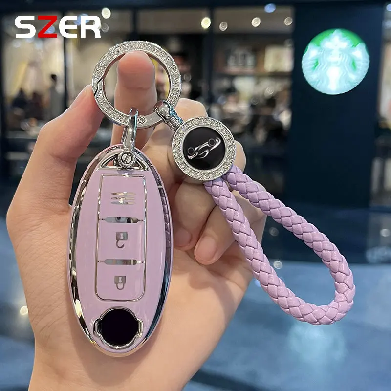 TPU Car Key Case Cover Shell For Nissan Qashqai X-Trail Versa Maxima Altima Rogue Murano Juke Tiida Infiniti FX35 QX60 Accessory