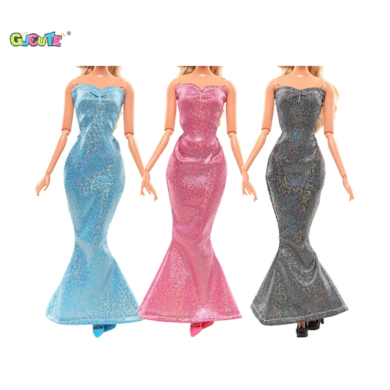 30cm Doll Clothes Fashion One Piece Long Evening Dress For 1/6 BJD Doll Party Princess Dresses Doll Dress Up Clothing Toy