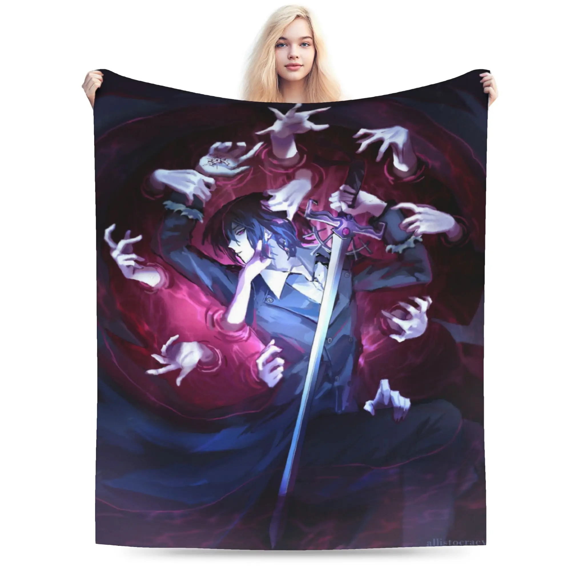 Soft Warm Blankets Picnic Fyodor D From B-Bungo Stray Dogs Throw Blanket  Flannel Bedspread For Bedroom Pattern Sofa Bed Cover