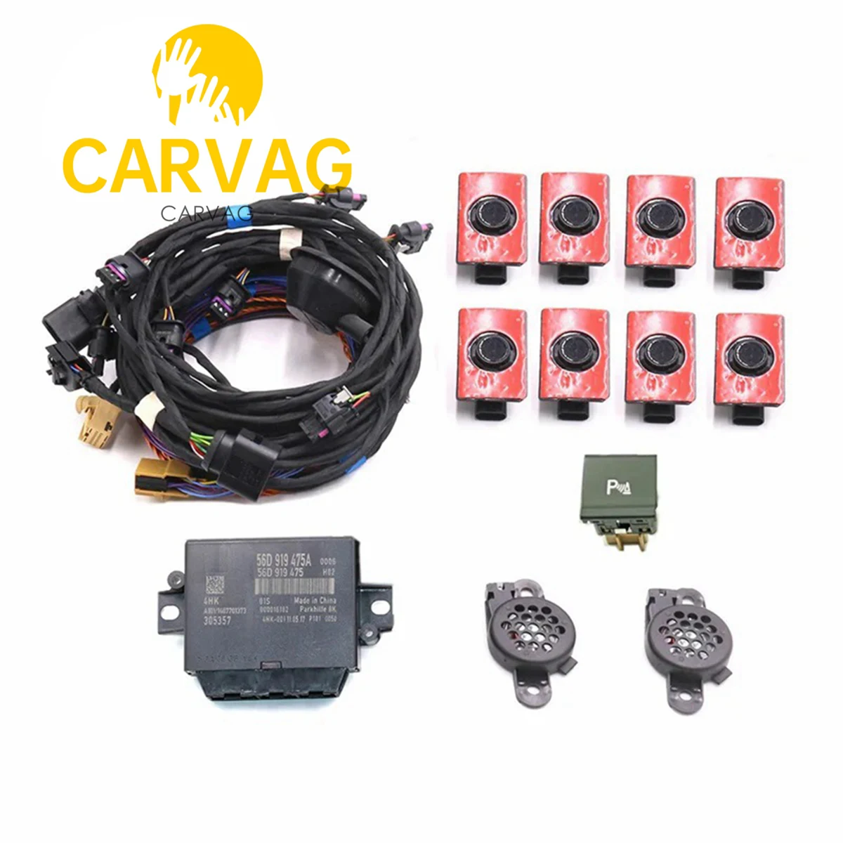 For Polo 6C Park Pilot - Front and Rear 8 Sensor 8K PDC OPS Updating Parking Assist Kit