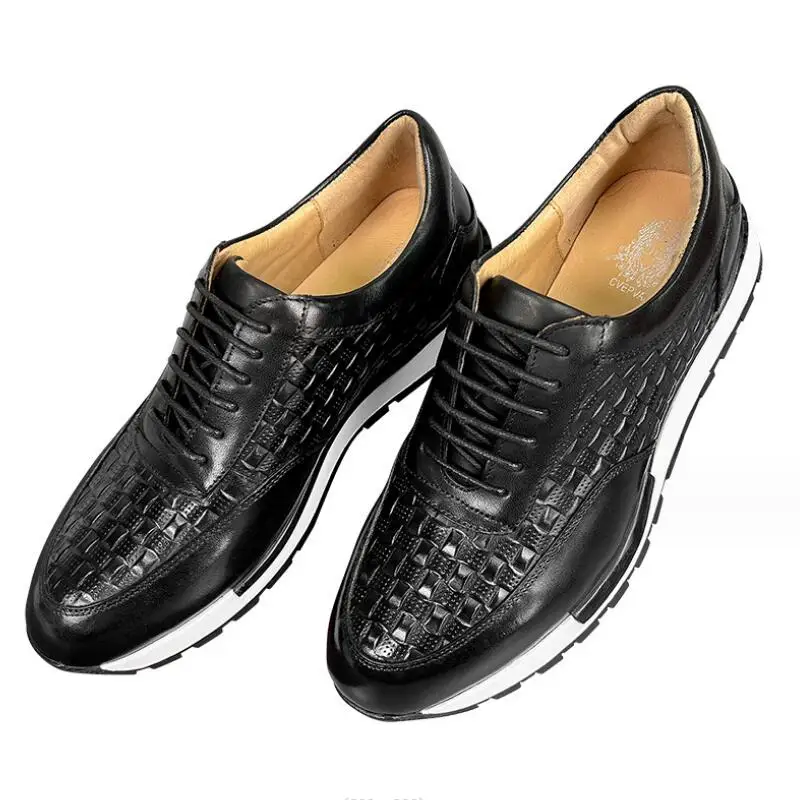 Luxury Men Formal Full Grain Leather Shoes Weaving Pattern Shoes Men Lace Up Daily Walking Sneakers Shoes Zapatos Hombrea28